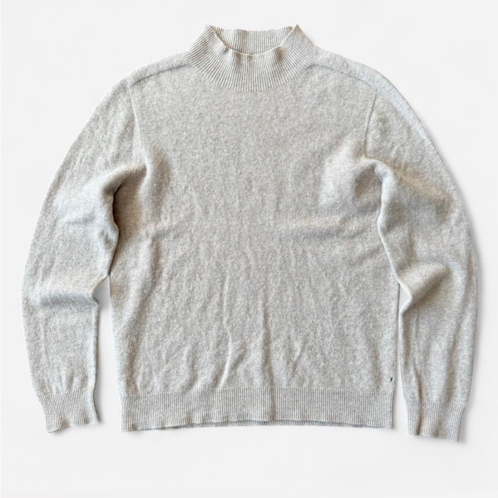 Cream cashmere turtleneck sweater mock neck sweater – Size women small